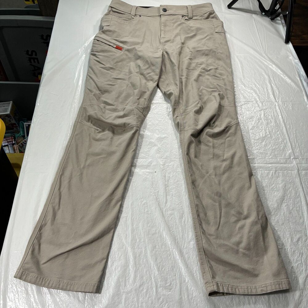 Brunt The Torra Pants Men’s 36x34 (34x33) Khaki Workwear Stretch Cargo